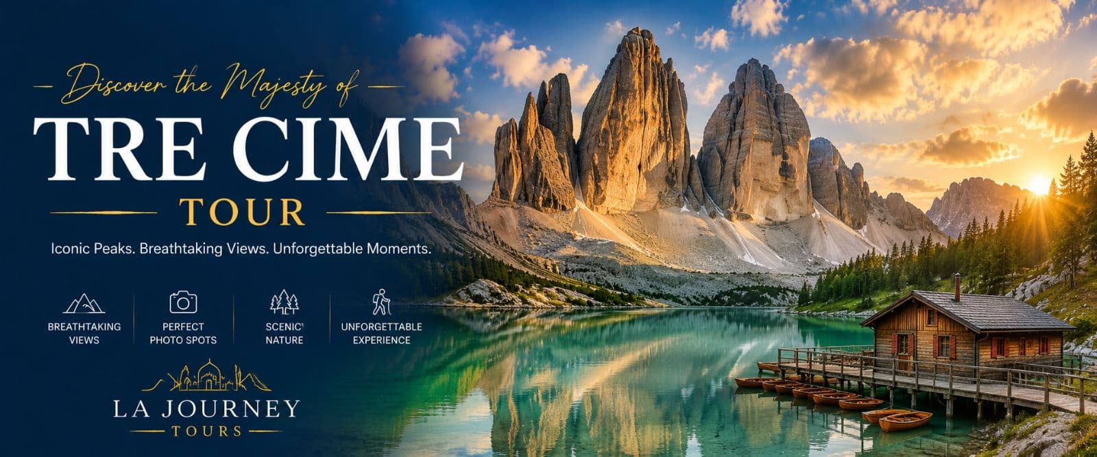 Tre Cime di Lavaredo & Lago di Braies one day tour
